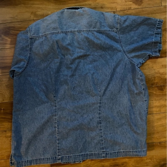 Vintage Bill Blass Women’s Plus Size 90s Style Denim Button Down Short Sleeve - Picture 8 of 10